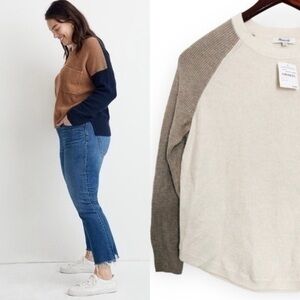 NWT Bundle Madewell Two-Tone Sweater - Brown and Cream